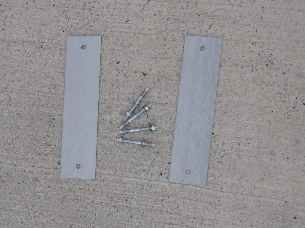 Bodenddübel Set für Metall Kaminholzregal