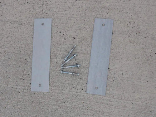Bodendübel-Set für Kaminholzregale | Beton- & Pflasterbefestigung
