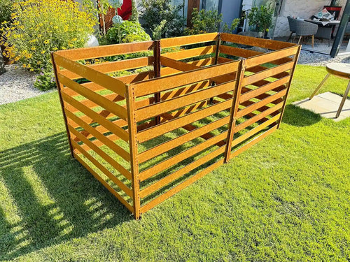 Anbauset für Komposter aus Cortenstahl – 1000 Liter | 100 × 100 × 100 cm